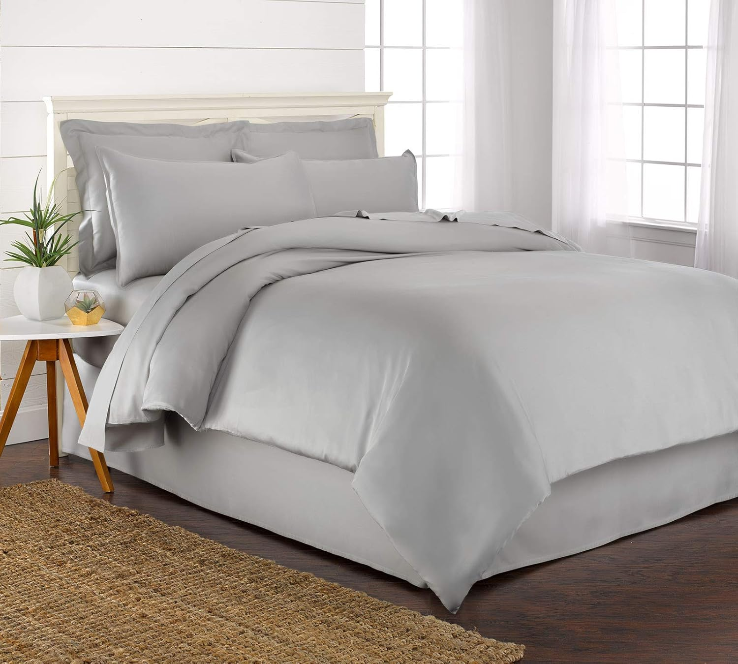 Queen Duvet Cover 3-Piece Set - 100% Organic Viscose from Bamboo-image