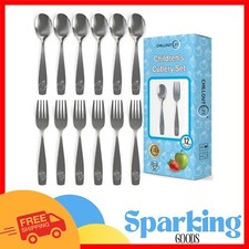 Complete 12-Piece Stainless Steel Kids Silverware - Safe and Ergonomic Design