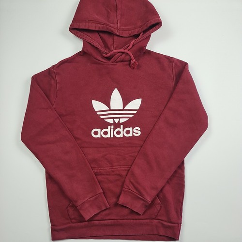 Adidas Original Mujeres Sudadera Con Capucha Suéter Rojo Grande logotipo  frontal explicar activo Tamaño S | eBay