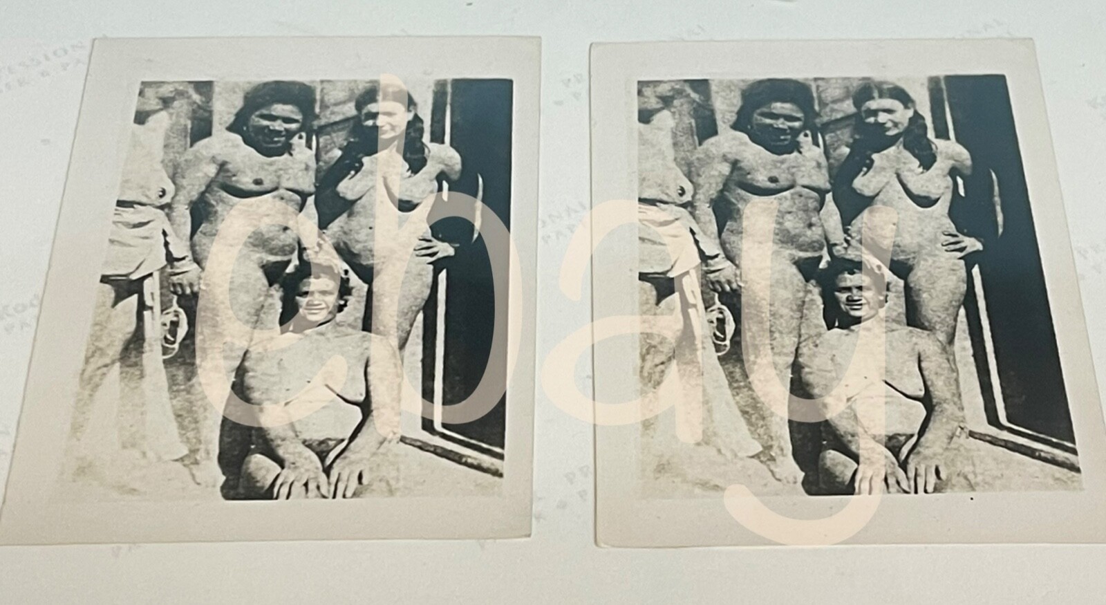 WWII wwii ESTATE PHOTO 3 Prostitutes Brothel Wartime Humor Nude Women