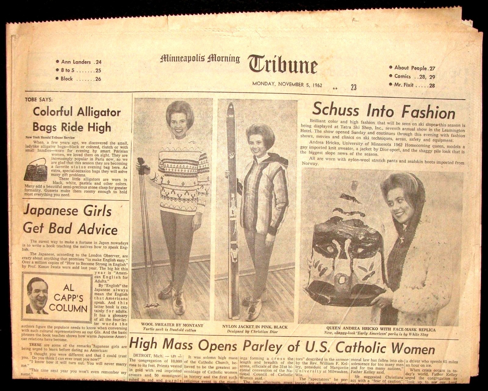 NOV. 5 1962 MPLS. TRIBUNE NEWSPAPER DON FRASER 1st RUN FOR CONGRESS