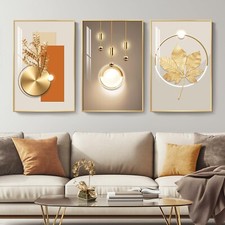 Modern Luxury Gold Wall Art Triptych