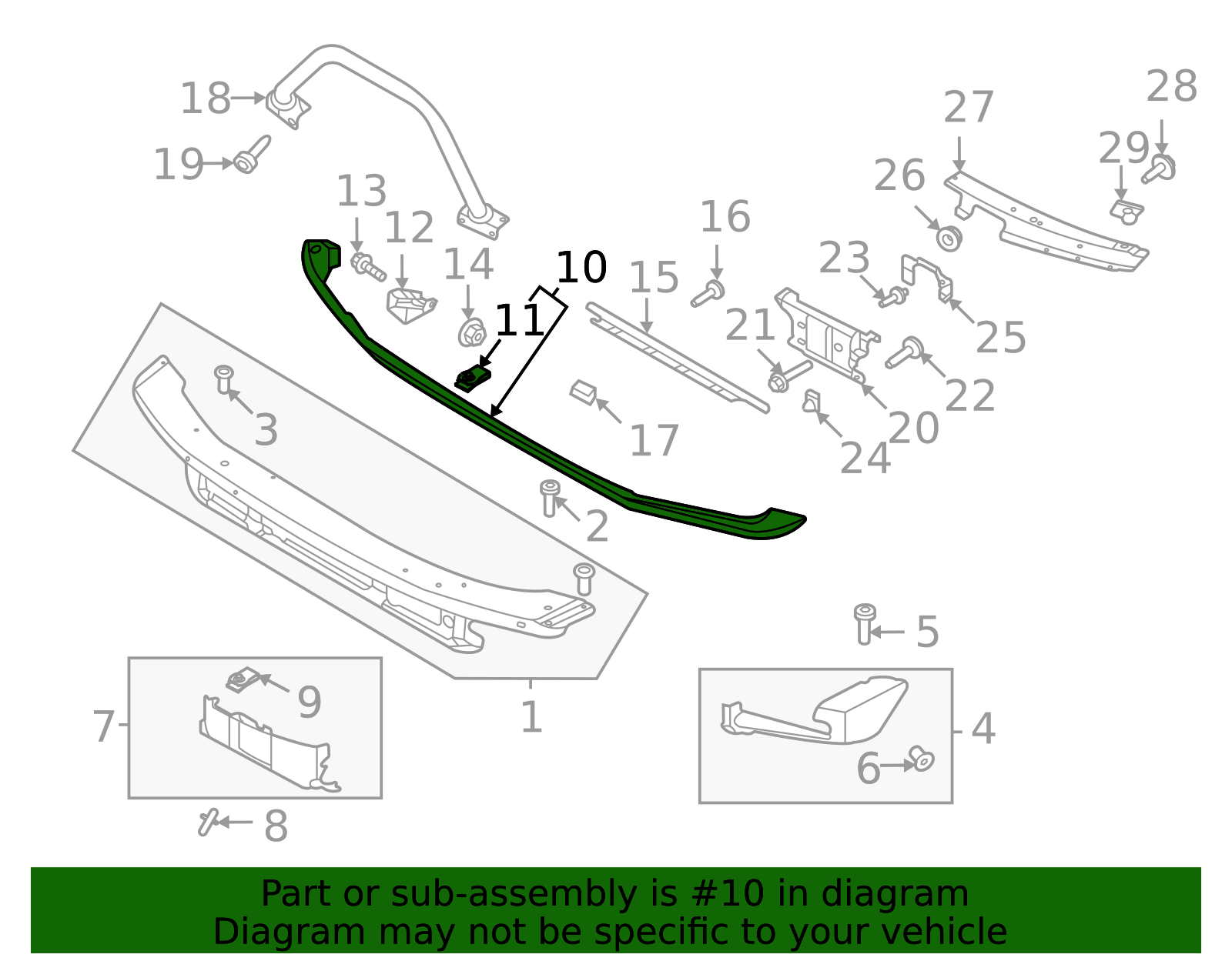 Genuine Ford Bumper Trim M2DZ-17232-AAPTM for sale online | eBay