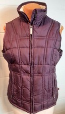Woolrich Womens Puffer Vest Zip Pockets Wineberry Purple Medium