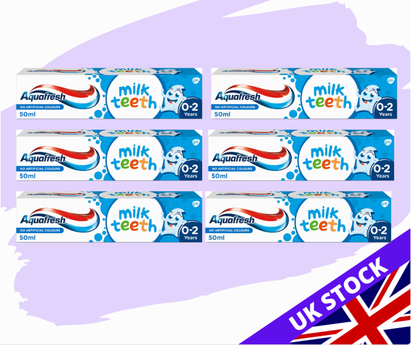 Aquafresh Milk Teeth Toothpaste For Baby Teeth 02 Years 50ml Pack of