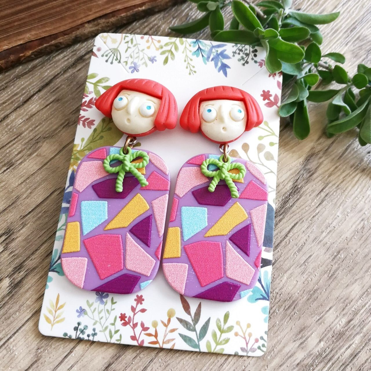 Ful Pink Purple Orange Hair Girl Female Woman Figure Drop Ea