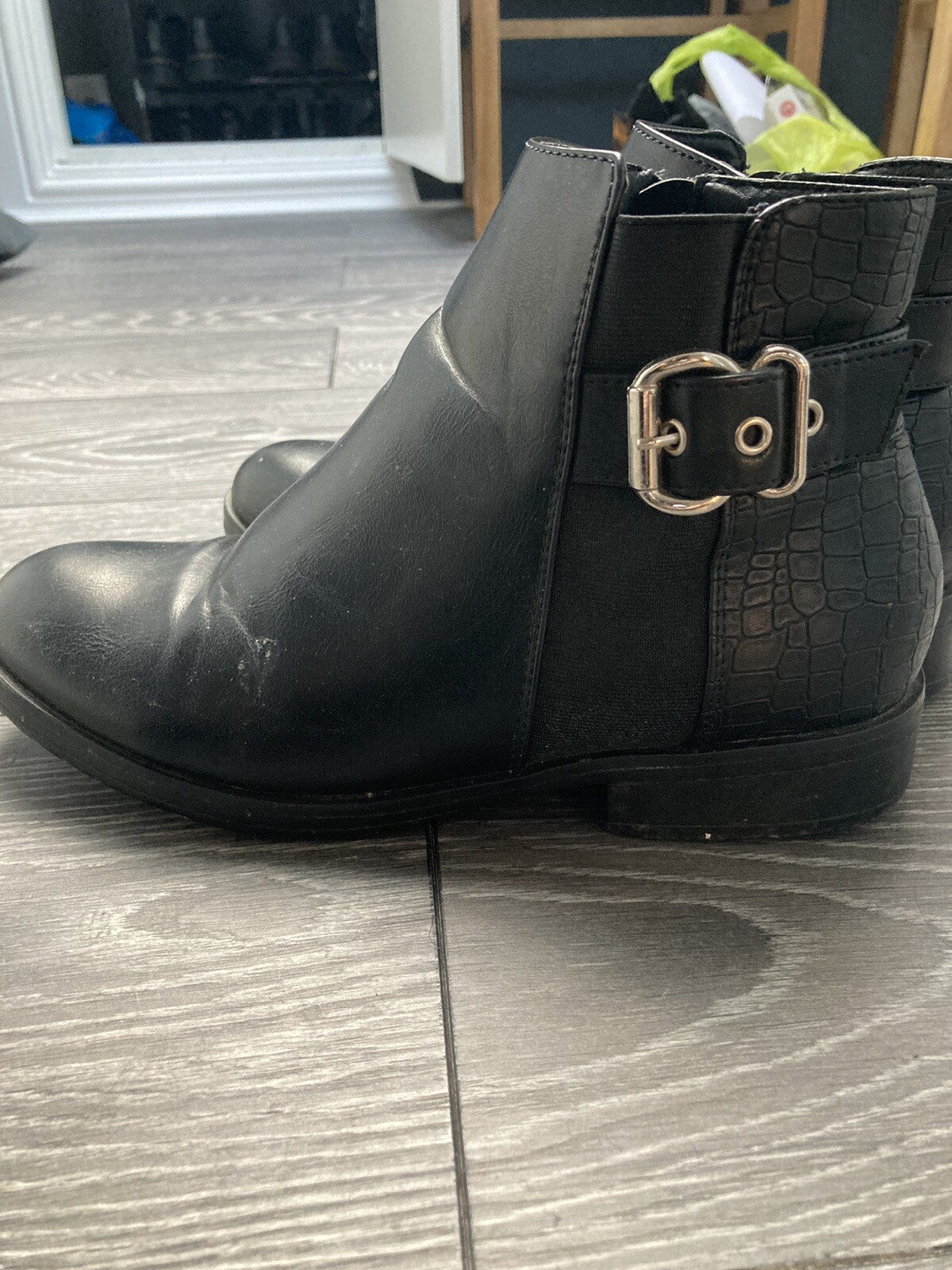 Women’s Black Ankle Boots 6 eBay