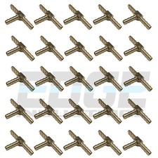  25 Pieces 3/16 HOSE BARB TEE Brass Pipe 3 WAY T Fitting Thread Gas Fuel Water