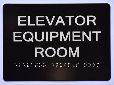 Elevator Equipment Room Black (Aluminium, Black/Silver,Size 5x7)-REF24-1027