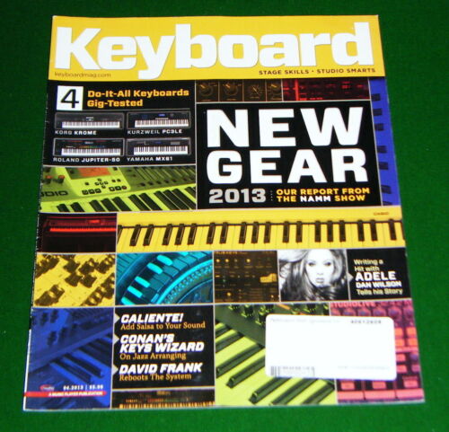 ADELE Writing a hit, KURZWEIL PC3LE, ROLAND JUPITER-50 in 2013 Keyboard Magazine - Zdjęcie 1 z 11
