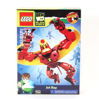 NEW Lego Ben 10 Alien Force JET RAY - Set 8518 - Ben Ten JetRay Red Yellow Alien