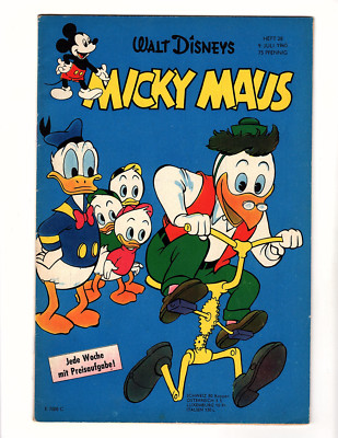 Walt Disney's Mickey Maus #28 (1960) VG/FN German Reprint Donald Duck Gyro