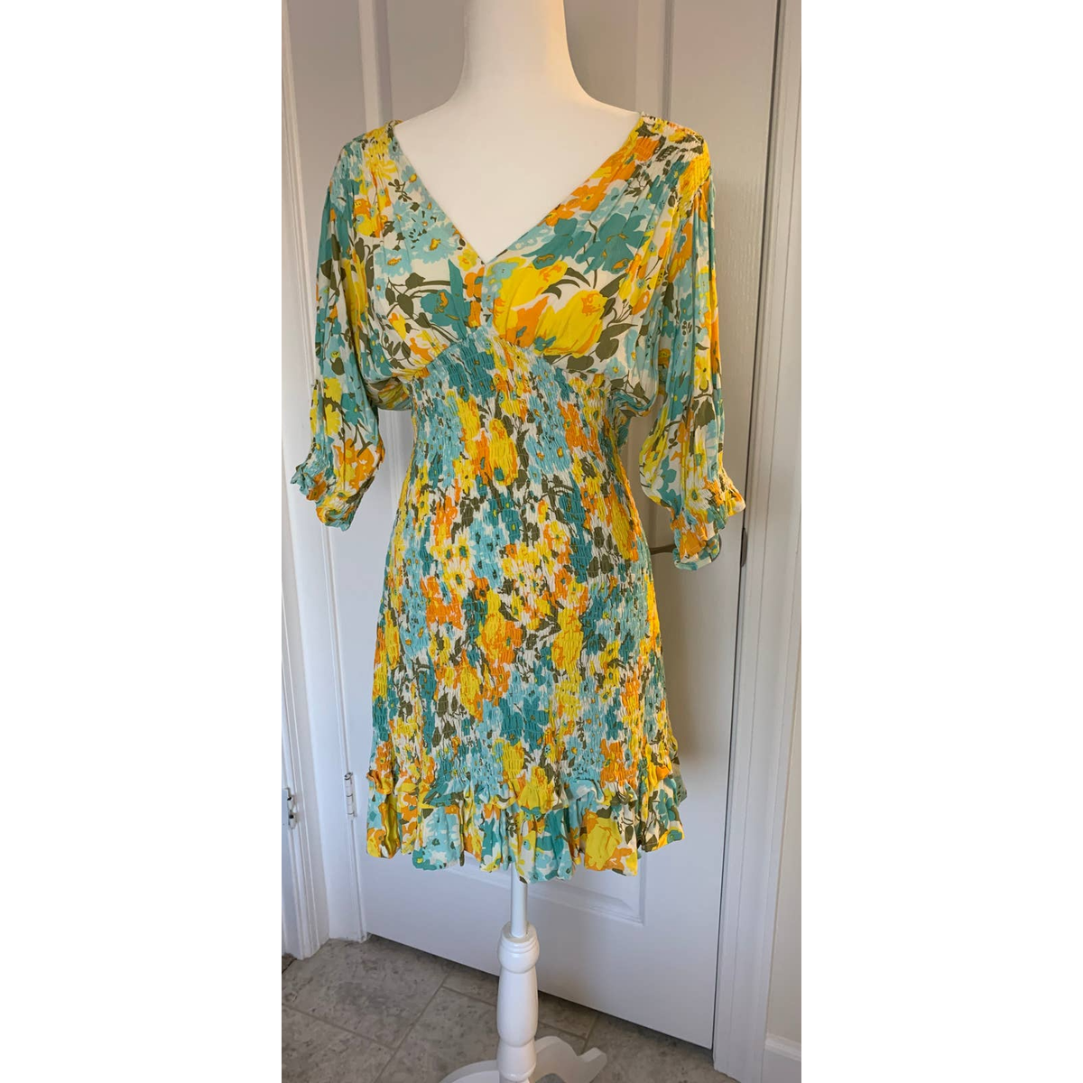 FAITHFULL THE BRAND Margherita Mini Dress 8 | eBay