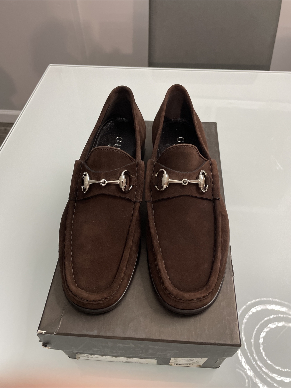 AUTH NEW GUCCI 1953 BROWN SUEDE ROOSE 