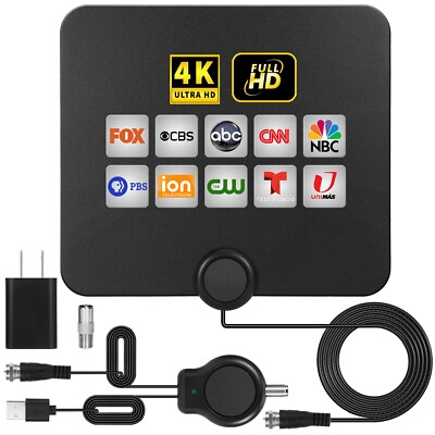 #ad 4K Digital TV Antenna for Local Channels 250 Miles Long Range for All Types TV $15.95