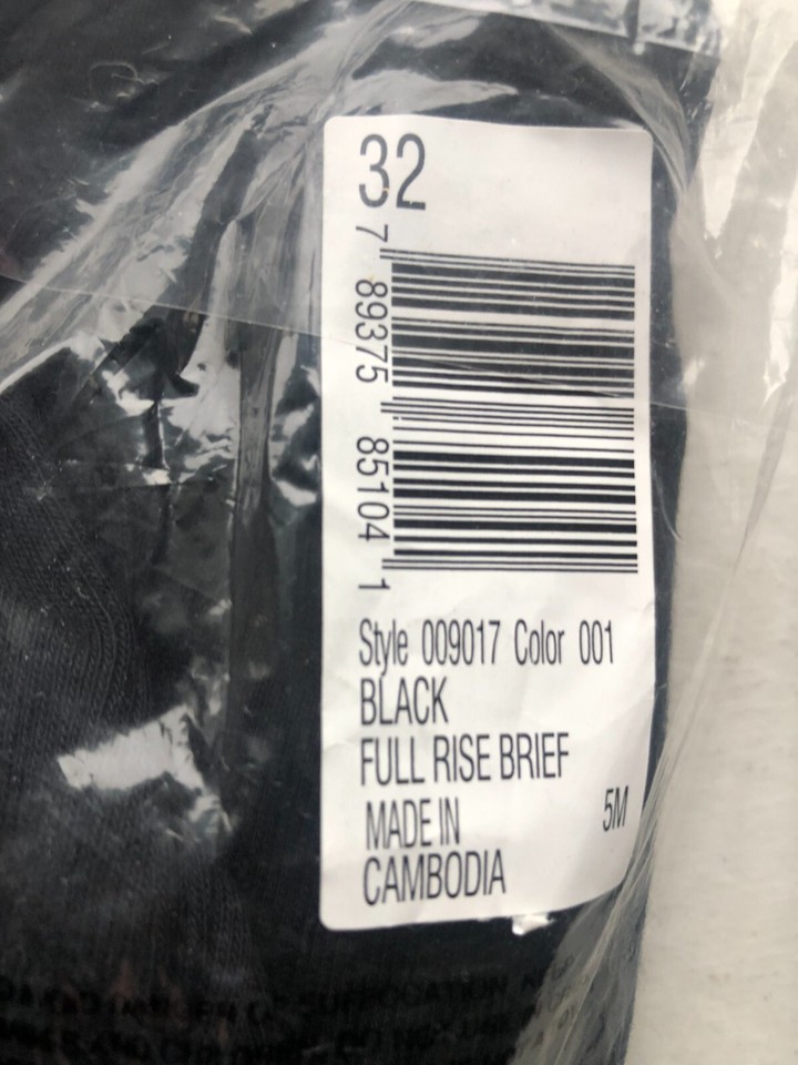 Jockey Men's Brief Black 6 Pack eBay