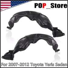Fit For 2007-2011 Toyota Yaris Front Driver & Passenger Side Fender Liner Set