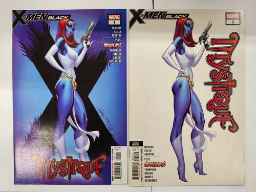 X-Men Black Mystique #1 1st & 2nd print J. Scott Campbell Cover (Marvel Comics)