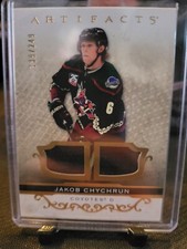 2021-22 UD Artifacts Material Relic Gold #6 Jakob Chychrun /249