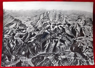 POSTCARD BORMIO AND ITS VALLEYS 1957 (C 27 )
