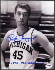 Rudy Tomjanovich SIGNED 8x10 Photo +All American Michigan FULL SIGNATURE PSA/DNA