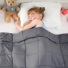 yescool Weighted Blanket Kids 5 Pounds 36"x48", 5lbs 36x48-5lbs, Child-grey