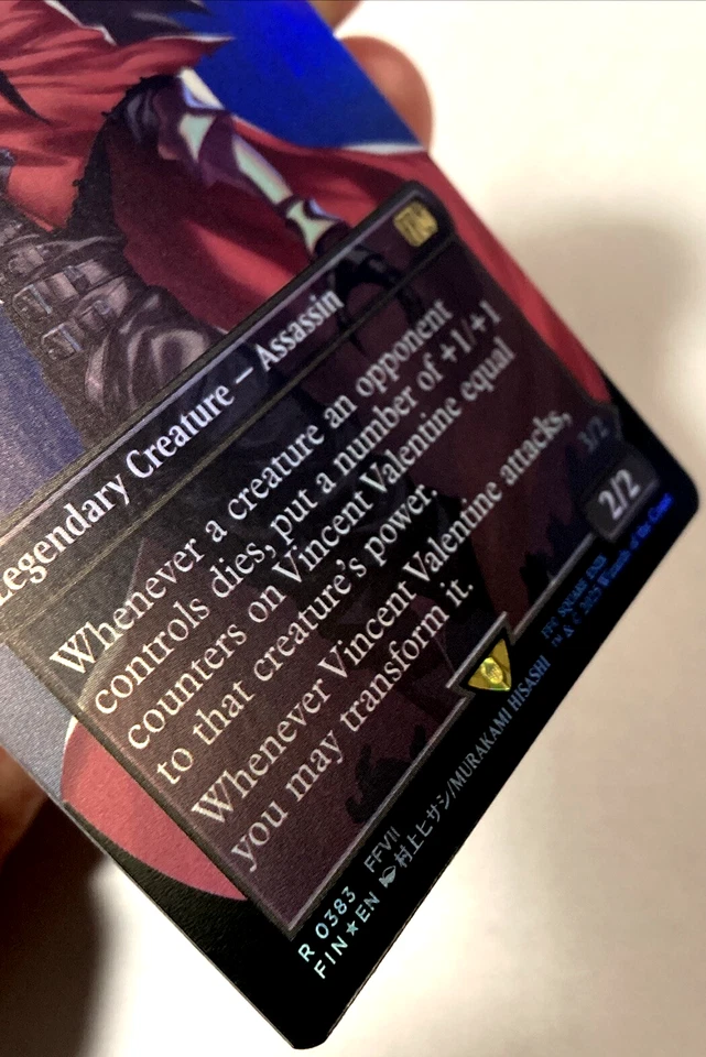 MTG Vincent Valentine (Borderless Foil) Final Fantasy 0383 FVII NM - Image 2 of 4