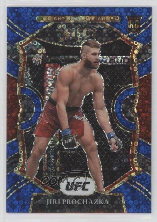 2021 Panini Select UFC Concourse Blue Disco Prizm 24/99 Jiri Prochazka #35 18f3