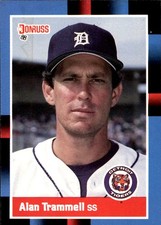 Alan Trammell 1988 Donruss #230 Detroit Tigers FREE SHIPPING AutographDen