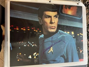 LEONARD NIMOY AUTOGRAPH Star Trek MR SPOCK PHOTO- W/ COA Fr The Scoreboard