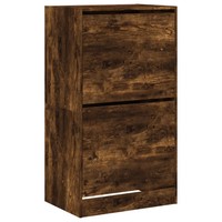 Schuhschrank Mit 2 Klappen RäUchereiche 60X42X108 Cm