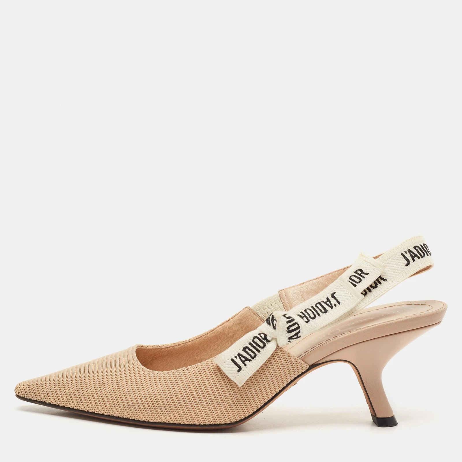 Escarpins Dior beige en toile J'Adior taille 36