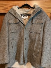 Vintage 60 s Woolrich Herringbone Wool Sherpa Lined Jacket. Size 42