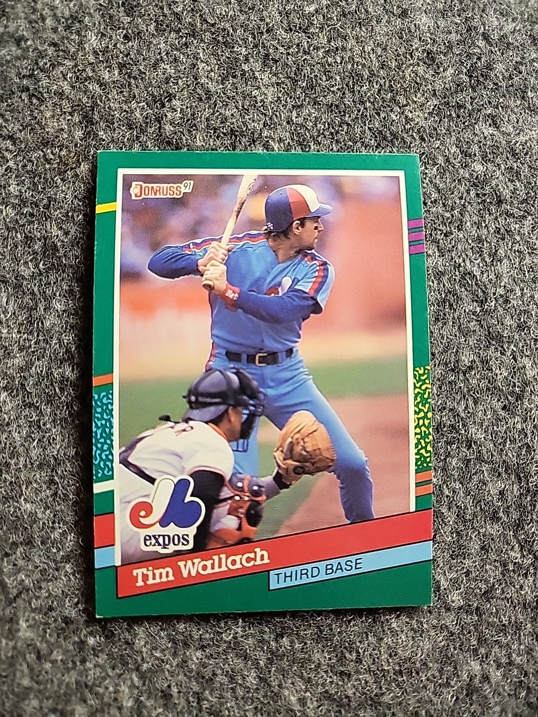 1991 Donruss - Tim Wallach #514 3 Purple Stripes on Right Border A