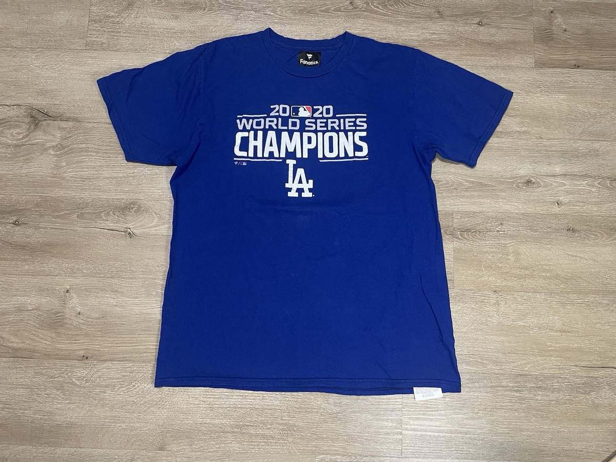 Fanatics Los Angeles Dodgers 2020 Champions Mens Sz L Blue World