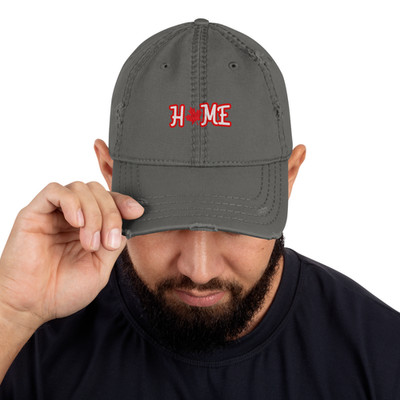 Distressed Dad Hat- Patriotic Canada HOME 100% pre-shrunk cotton best seller