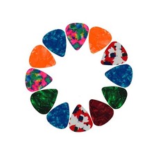 12PCS Guitar Picks Plectrum Celluloid Acoustic Electric Guitar Bass Accessories
