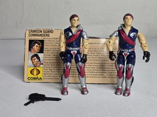 Cobra Tomax Figure 1985 Hasbro Vintage Crimson Guard Commander Hong Kong Stamp