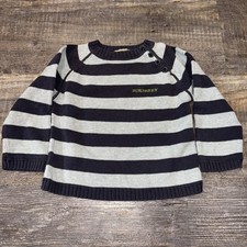 Burberry Sweater Kids Size 3T 3Y 98cm Gray/Blue Striped