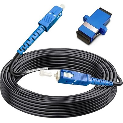 50 Meters SC to SC Fiber Optic Patch Cable, Outdoor Armored Single Mode 