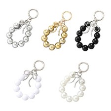 Mobile Phone Charm Bowknot Beads Strap Cord Chain Girl Key Holder Gift