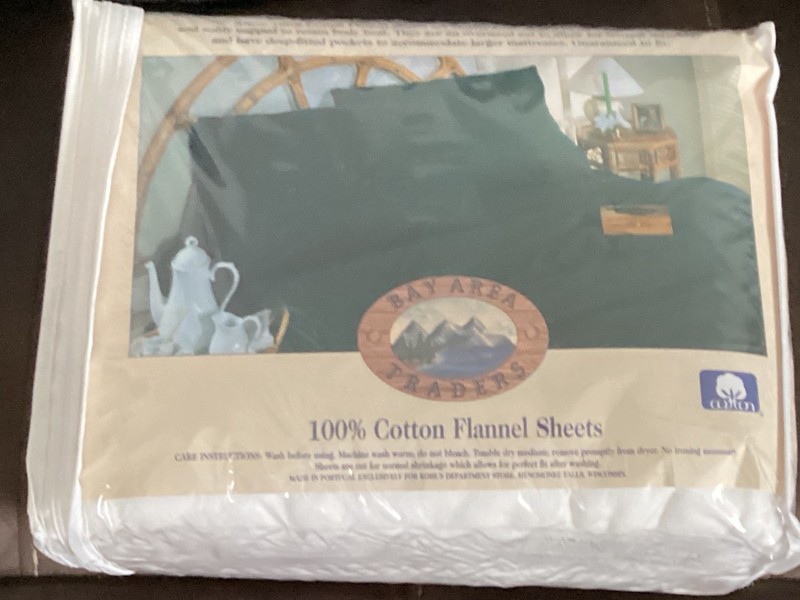 BAY AREA TRADERS 100% Cotton Twin Flannel Sheets NIP