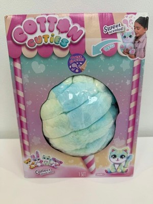 Cotton Cuties Sweet Scented Plush Cat Toy Pastel Blue Green NEW