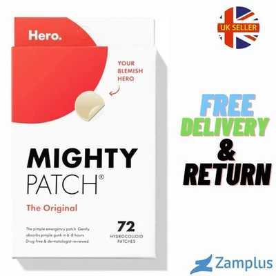 BRANDED Mighty Patch The Original by Hero Cosmetics (Pack of 72), Acne & Spot Treatment