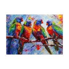 Rainbow Lorikeet Australian Bird Oil Painting Print