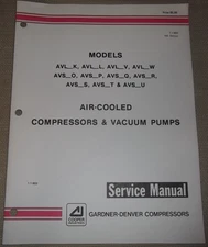 GARDNER DENVER AVL AVS SERIES COMPRESSOR SERVICE SHOP REPAIR WORKSHOP MANUAL
