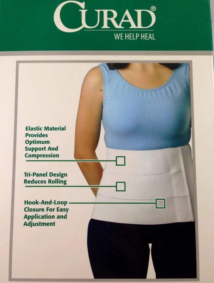 Curad 腹部粘合剂 9 英寸高级 3 面板小号/中号 30-45 — 第 3/3 张图片