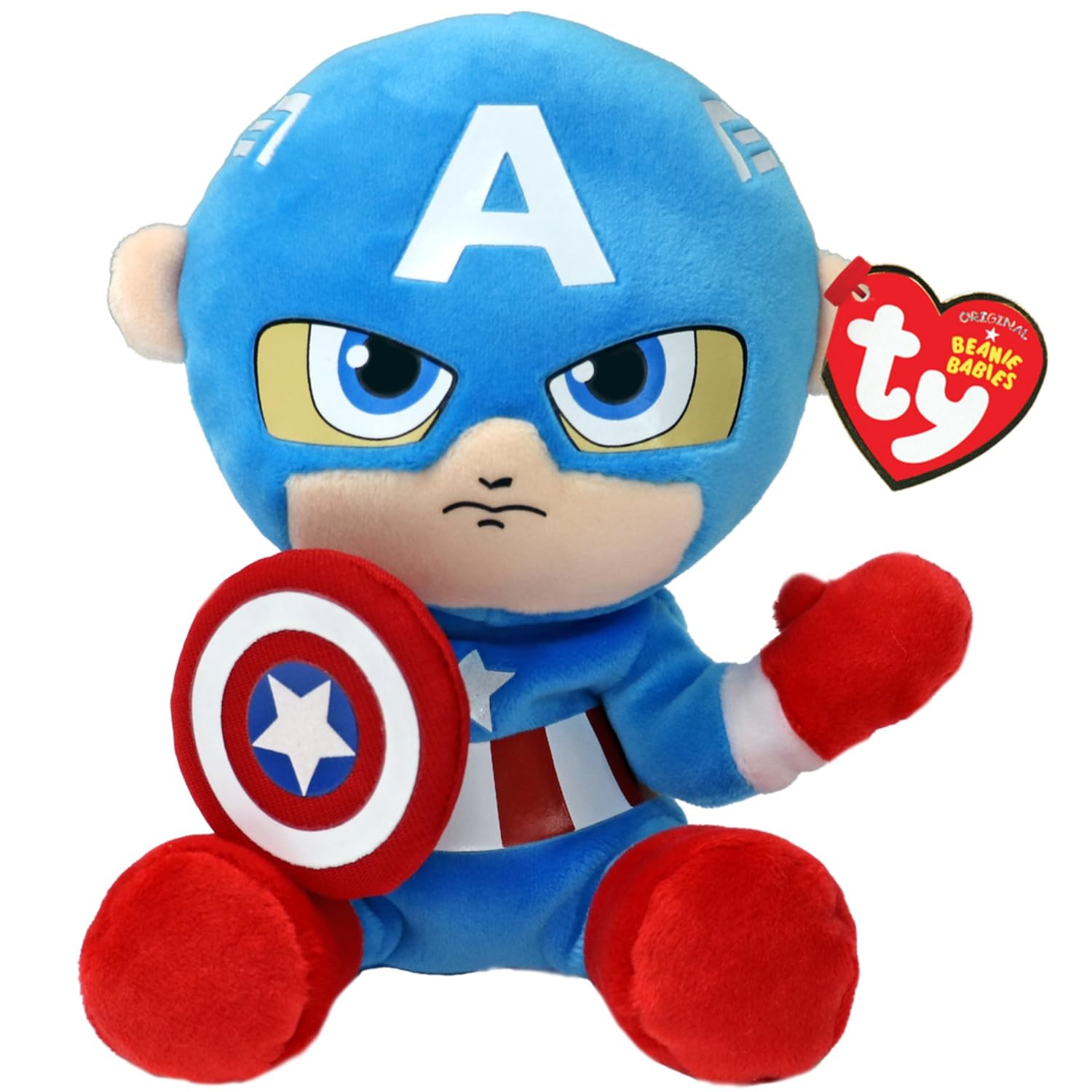 TY Beanie Babies Captain America (Soft Body) - 6''