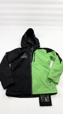 Karbon Jacket Youth 14 Black Green Ski Hooded Powder Skirt MRT Meadows Race Team