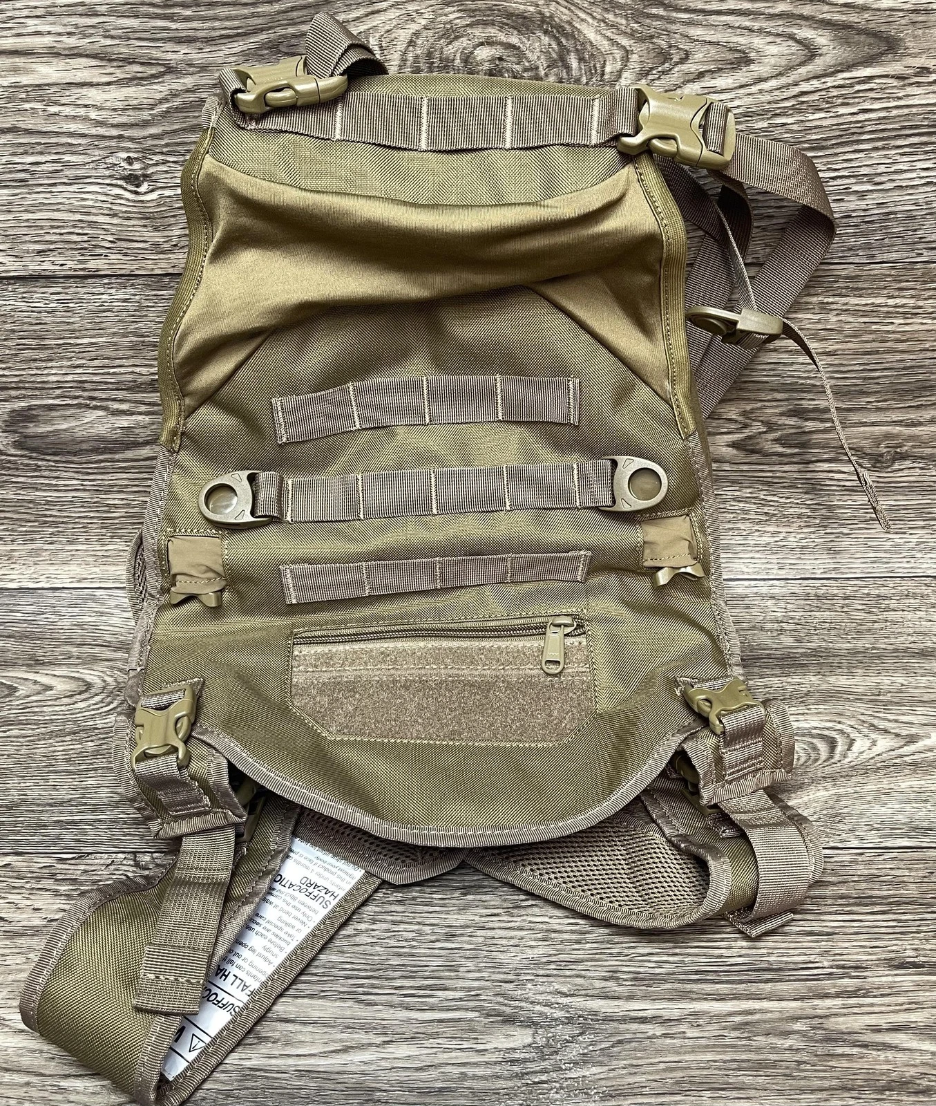 Tactical Baby Gear Brown Baby Carrier Infant Toddler Adjustable Pocket TBG Logo